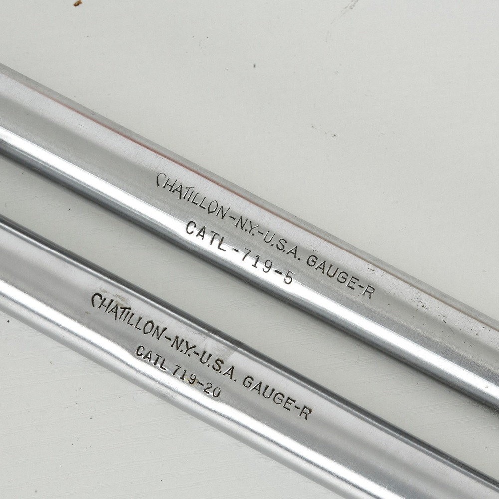 Chatillon Push-Pull Force Gauges 5LB 20LB Silver CATL-719 Vintage Chrome Tools‎